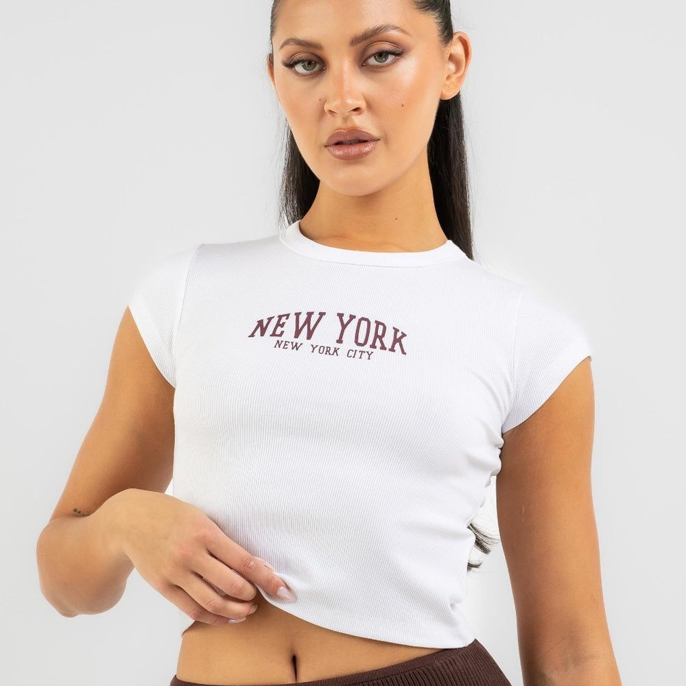 Forever 21 New York Graphic Baby Tee